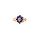 Anello Chevalier Fiore di Fico d’India Blu Oltremare piccolo - Limited Edition - immagine 2